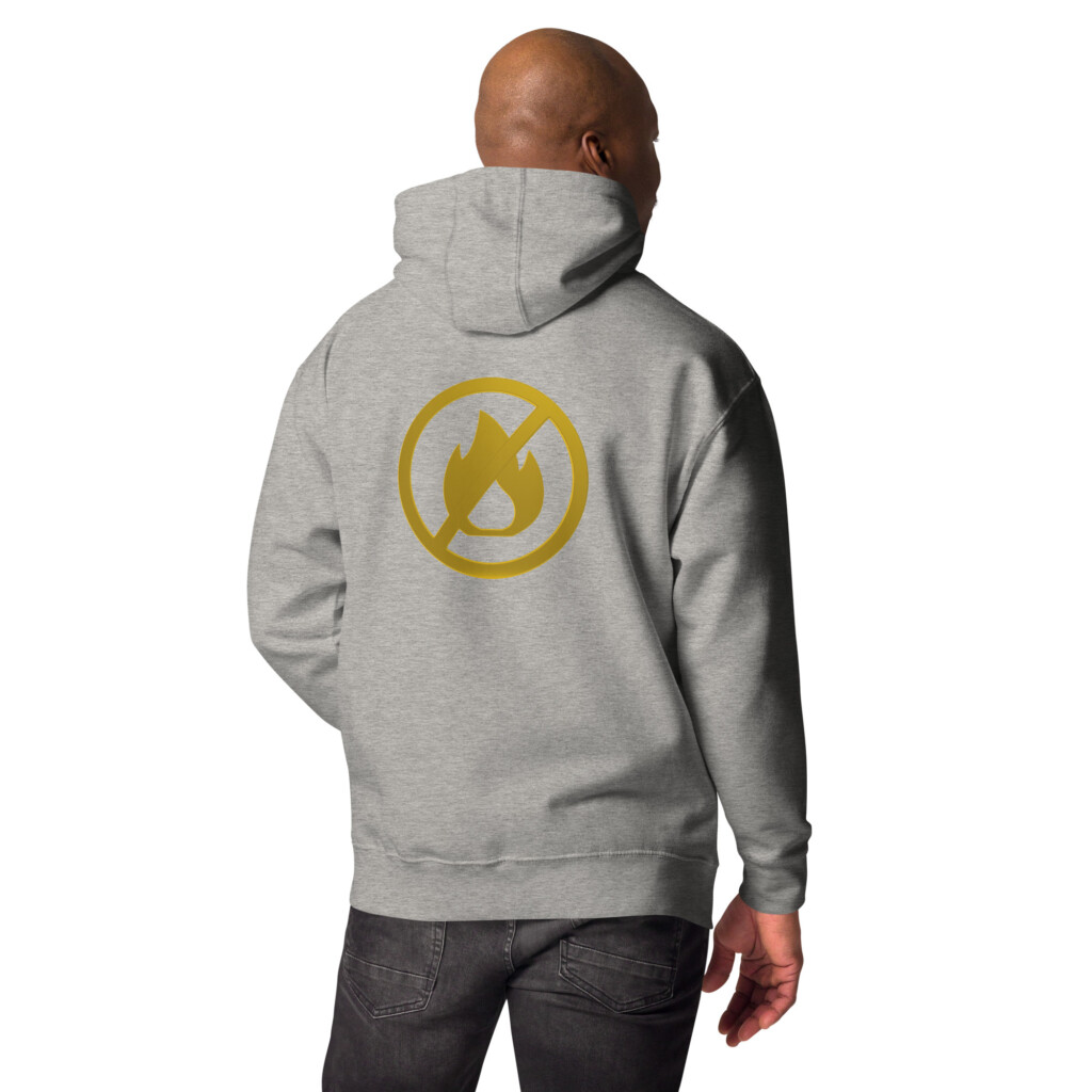 Fire Alarm Symbol Heritage Hoodie II - Carbon Grey, 2XL
