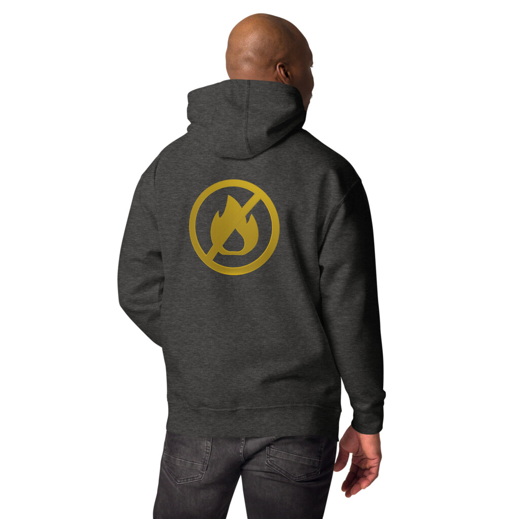 Fire Alarm Symbol Heritage Hoodie II - Charcoal Heather, 2XL