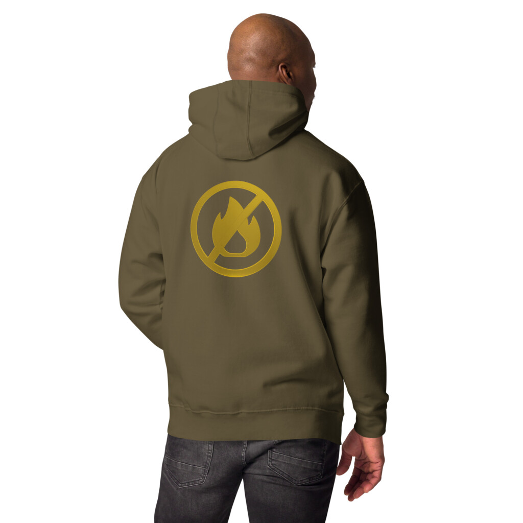Fire Alarm Symbol Heritage Hoodie II - Military Green, 2XL