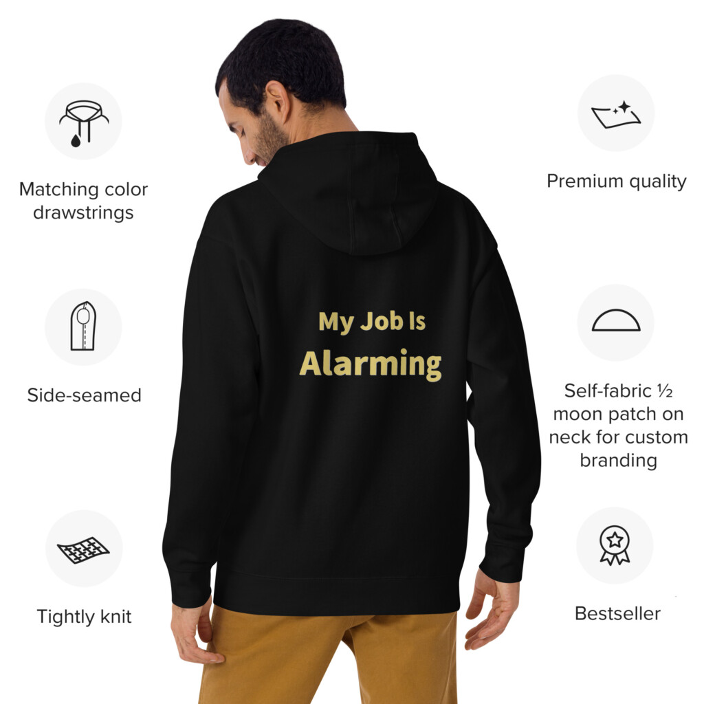 My Job is Alarming Heritage Hoodie II - Black, 2XL