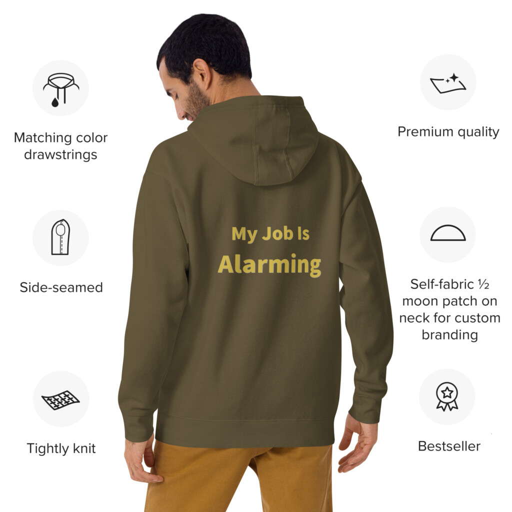 My Job is Alarming Heritage Hoodie II - Military Green, 2XL