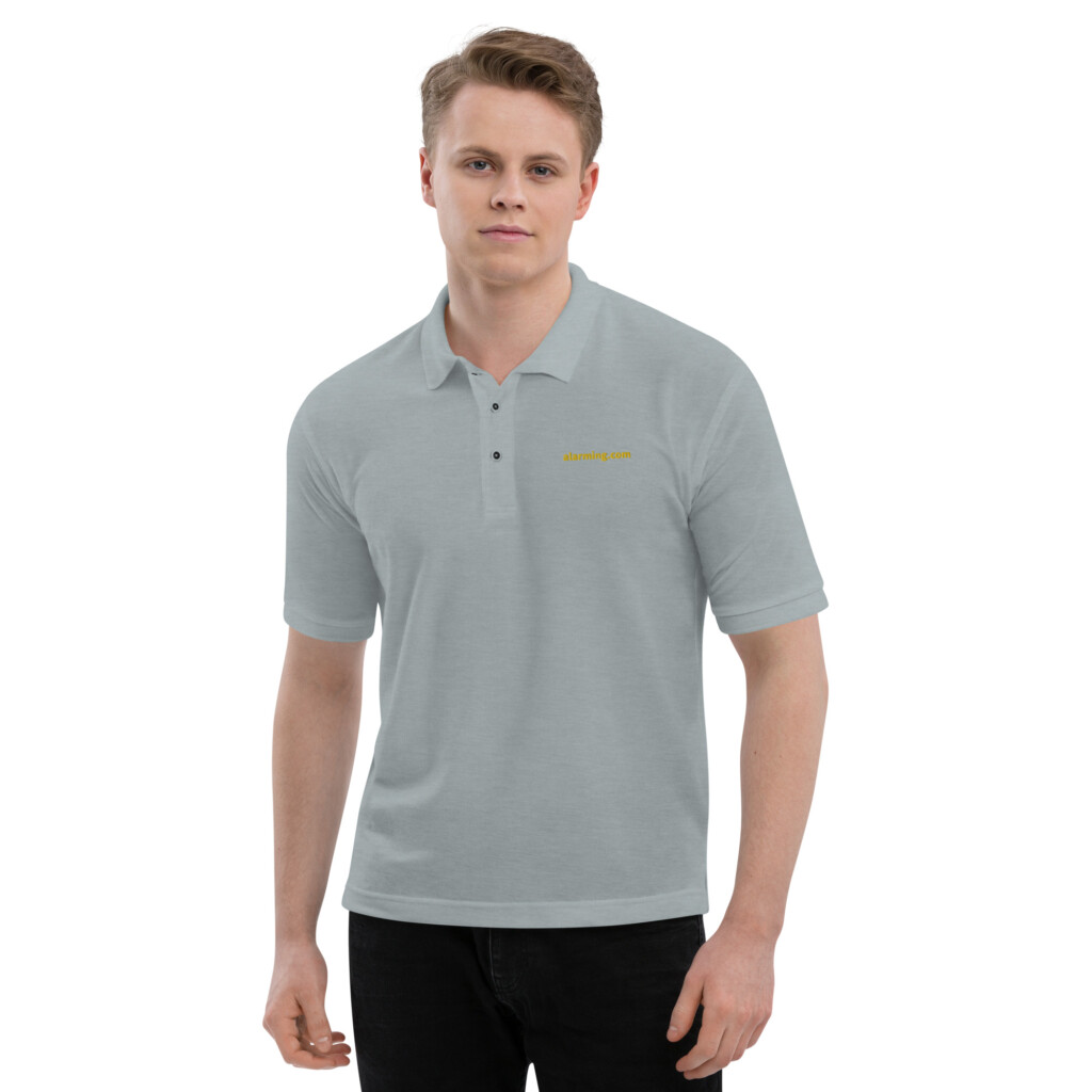 alarming.com Embroidered Polo - 5XL, Cool Heather