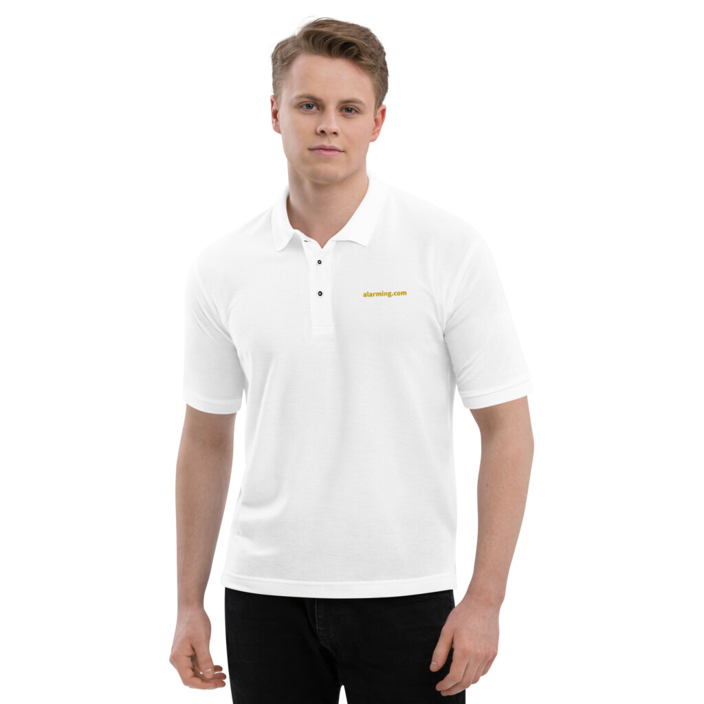 alarming.com Embroidered Polo - 5XL, White