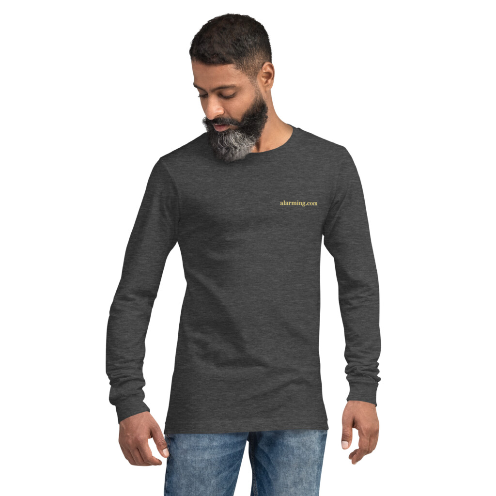 alarming.com Long Sleeve Tee - 2XL, Dark Grey Heather
