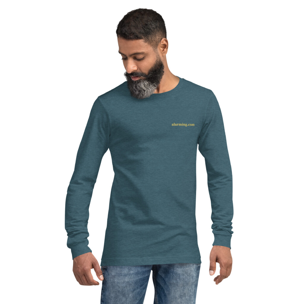 alarming.com Long Sleeve Tee - 2XL, Heather Deep Teal