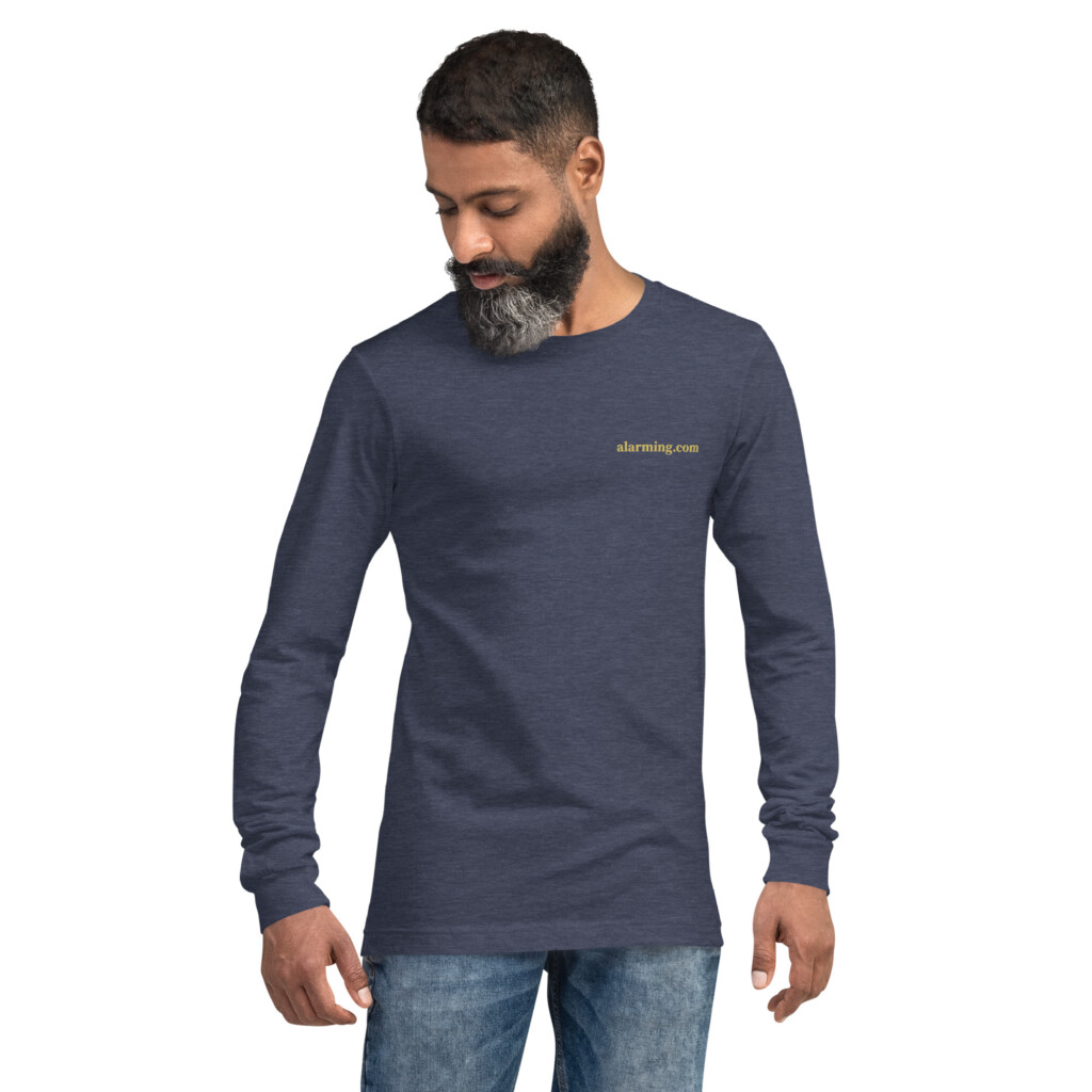 TEMPLATE Long Sleeve Tee II - Mens (Copy) - Heather Navy, 2XL