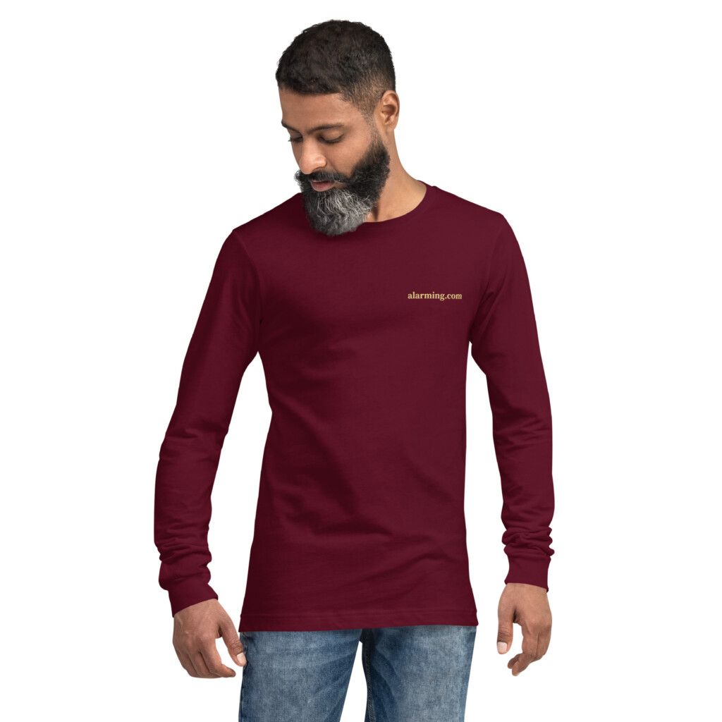 TEMPLATE Long Sleeve Tee II - Mens (Copy) - Maroon, XL