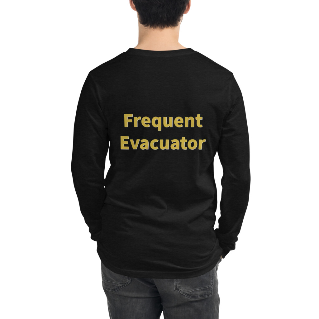 Frequent Evacuator Long Sleeve Tee II - Black Heather, 2XL