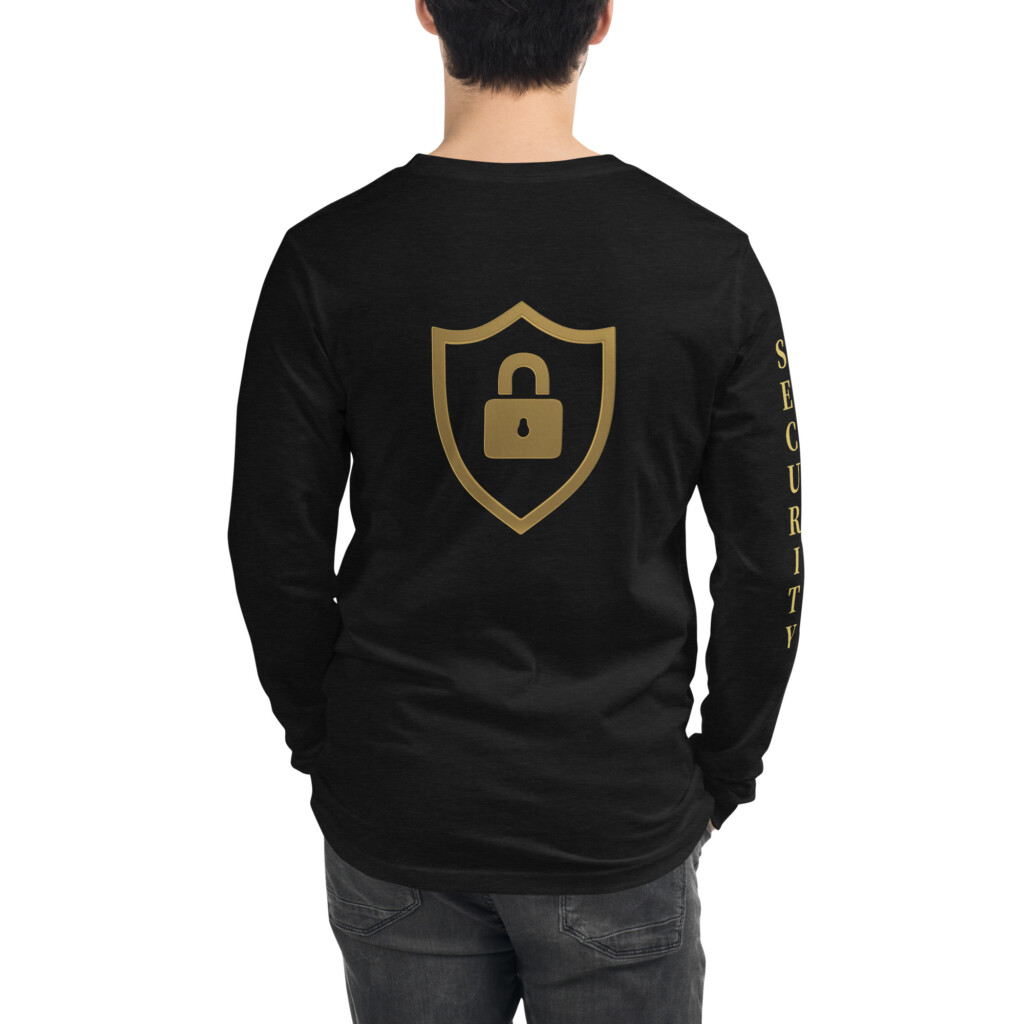 Security Symbol Plus Long Sleeve Tee II - Black Heather, 2XL