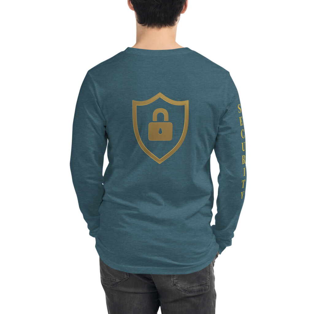 Security Symbol Plus Long Sleeve Tee II - Heather Deep Teal, 2XL