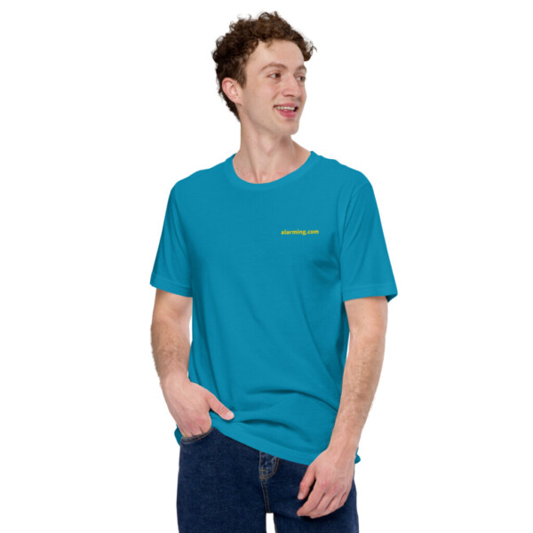 alarming.com Cotton Tee - 2XL, Aqua