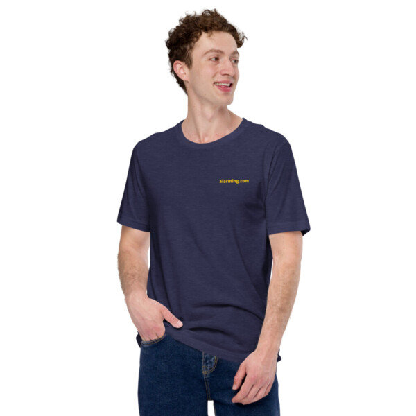 alarming.com Cotton Tee - 2XL, Heather Midnight Navy