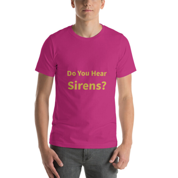 Do You Hear Sirens Cotton Tee I - Berry, 2XL