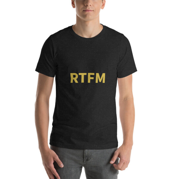 RTFM Cotton Tee I - Black Heather, 2XL