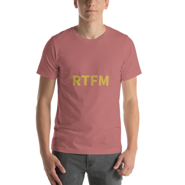 RTFM Cotton Tee I - Mauve, 2XL