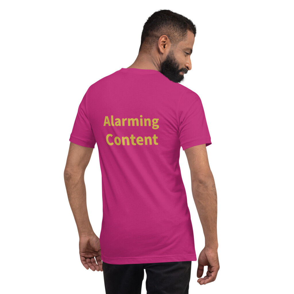 Alarming Content Cotton Tee II - Berry, 2XL