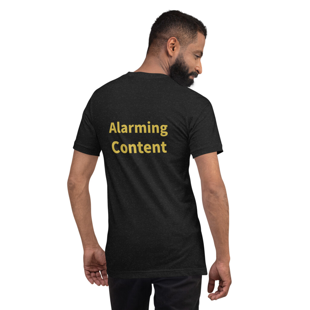 Alarming Content Cotton Tee II - Black Heather, 2XL