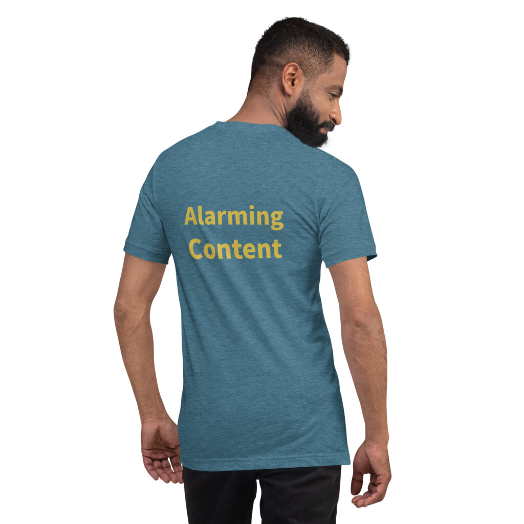 Alarming Content Cotton Tee II - Heather Deep Teal, 2XL