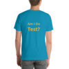 Am I On Test Cotton Tee II - Aqua, 2XL