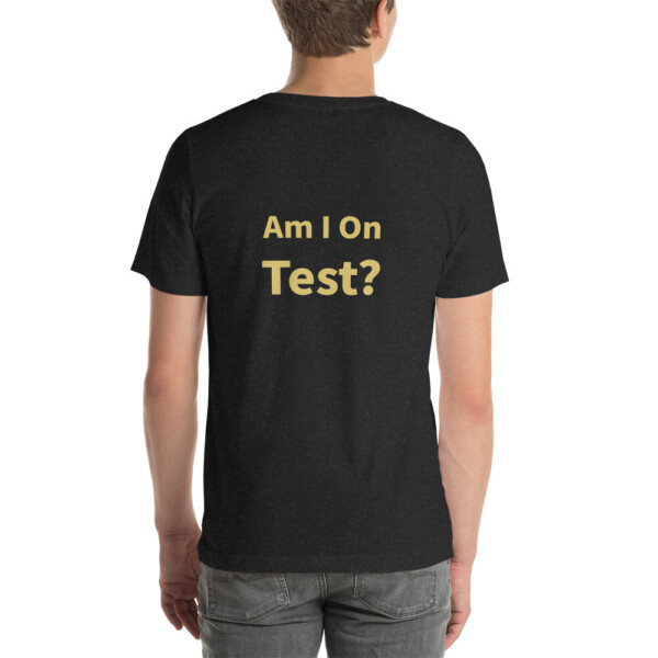 Am I On Test Cotton Tee II - Black Heather, 2XL