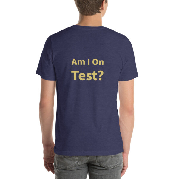 Am I On Test Cotton Tee II - Heather Midnight Navy, 2XL