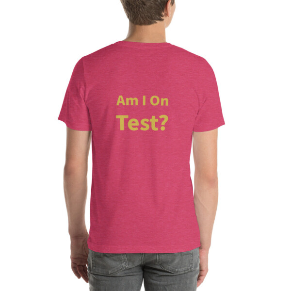 Am I On Test Cotton Tee II - Heather Raspberry, 2XL