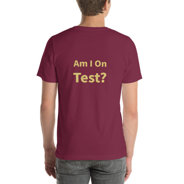 Am I On Test Cotton Tee II - Maroon, 2XL