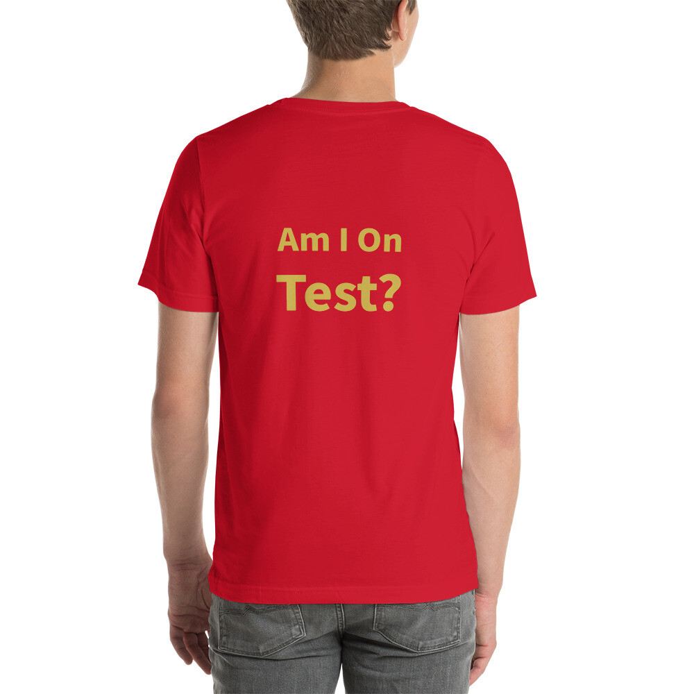 Am I On Test Cotton Tee II - Red, 2XL