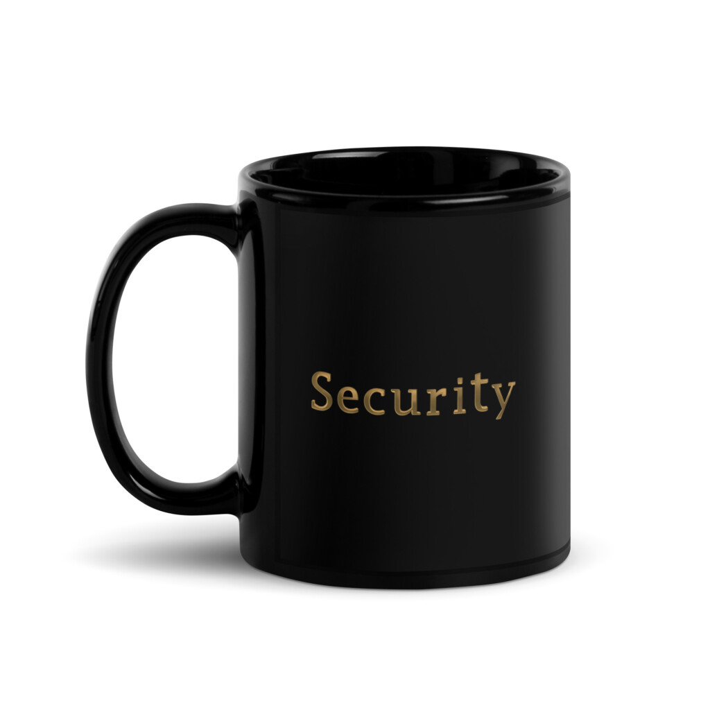 Security Black Glossy Mug