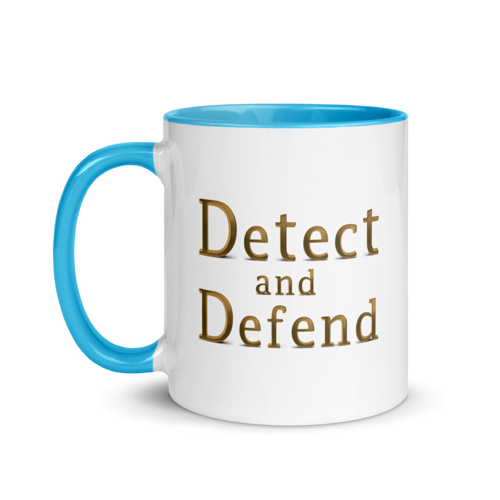 Detect and Defend Colorful Mug - Blue