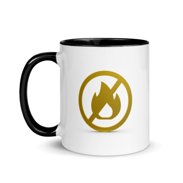 Fire Alarm Symbol Colorful Mug - Black