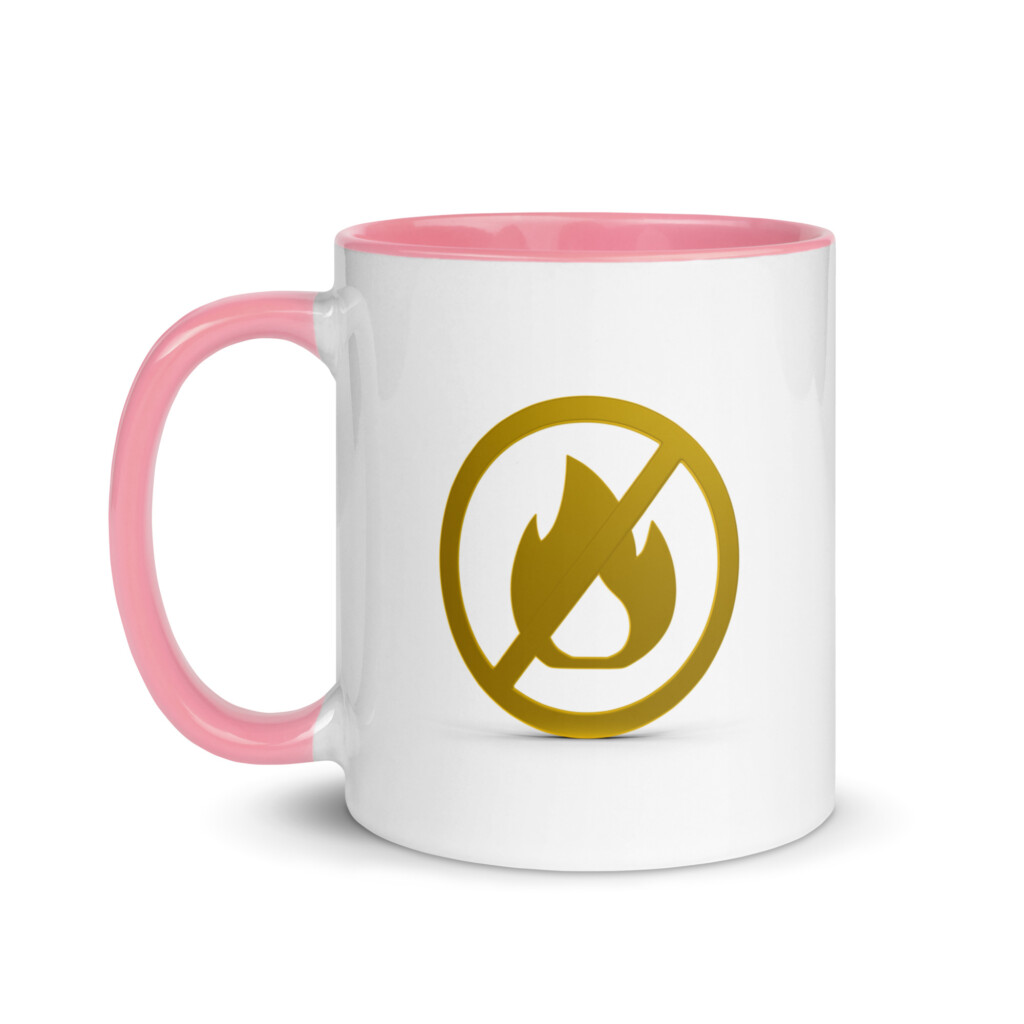 Fire Alarm Symbol Colorful Mug - Pink