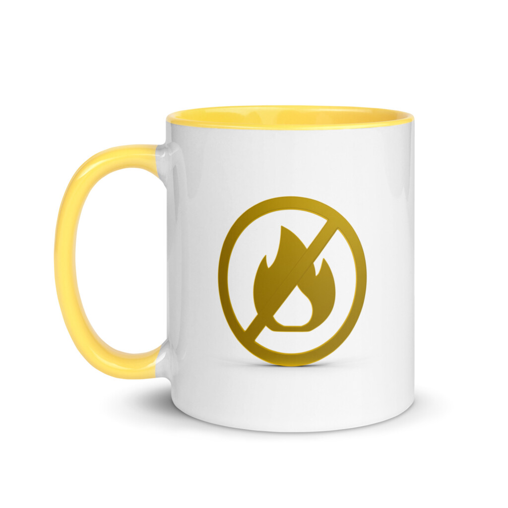 Fire Alarm Symbol Colorful Mug - Yellow