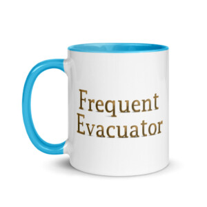 Frequent Evacuator Colorful Mug - Blue