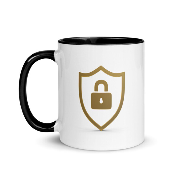 Security Symbol Colorful Mug - Black