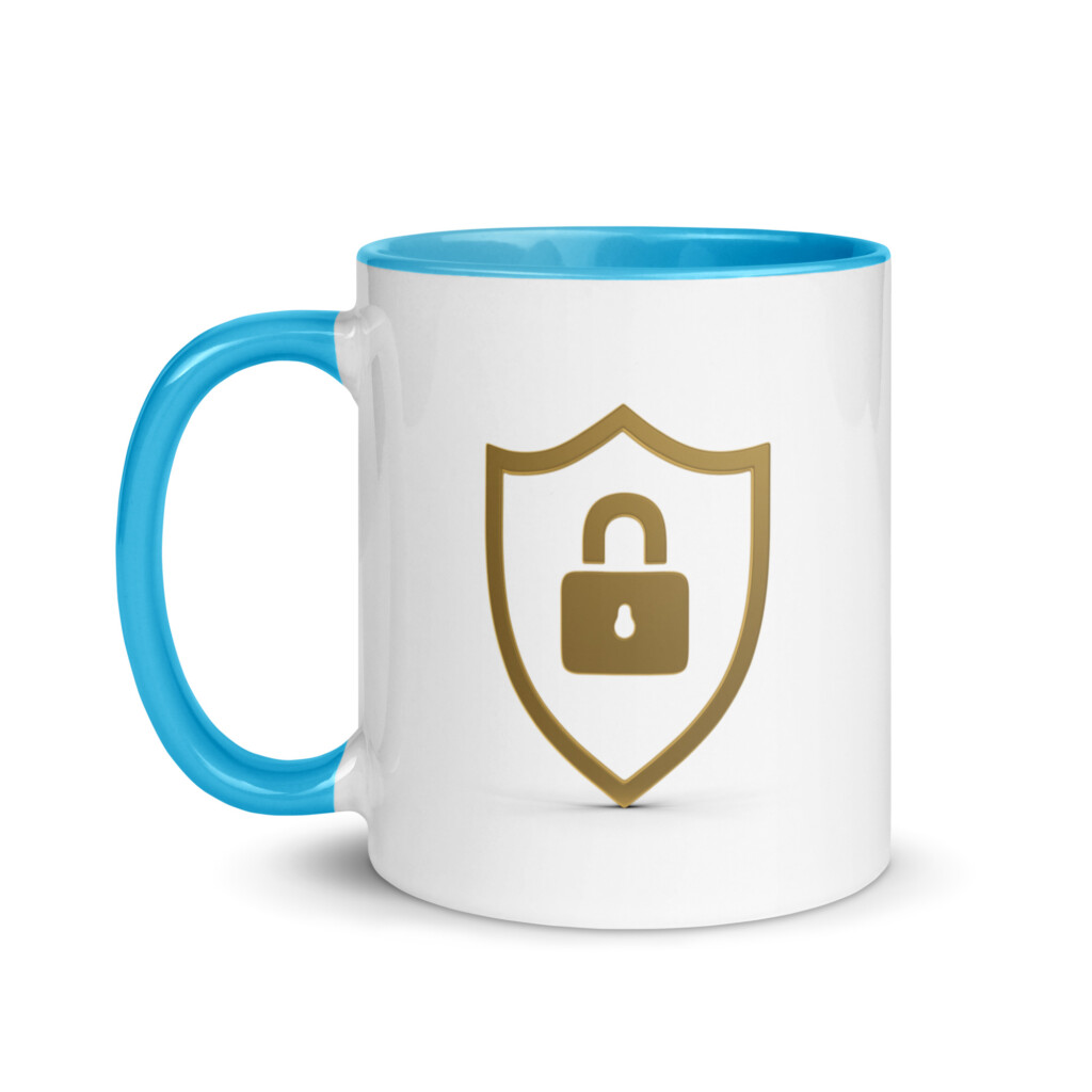Security Symbol Colorful Mug - Blue