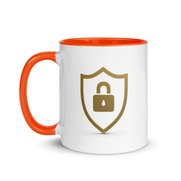 Security Symbol Colorful Mug - Orange