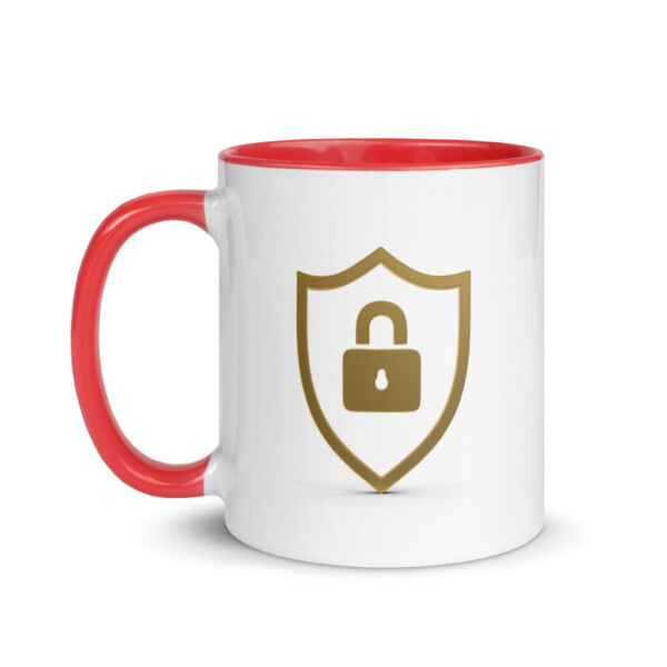 Security Symbol Colorful Mug - Red