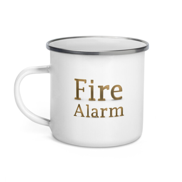 Fire Alarm Enamel Mug