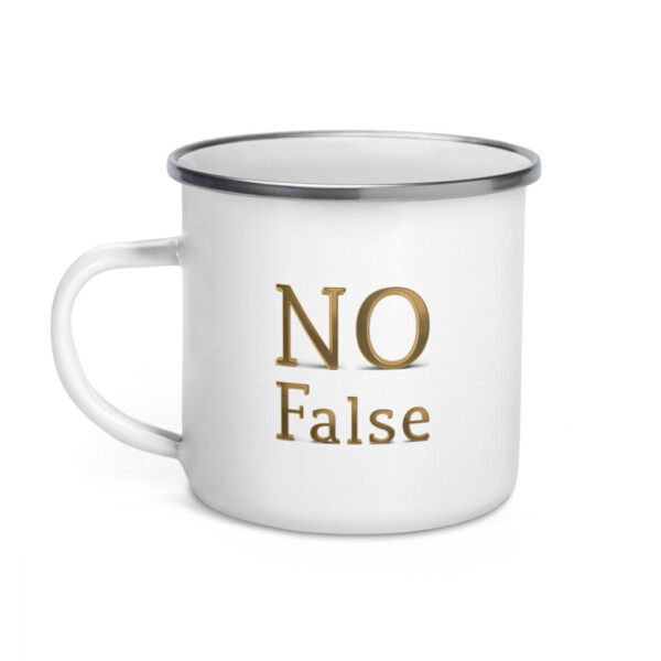 No False Enamel Mug