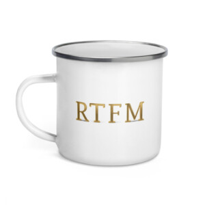 RTFM Enamel Mug