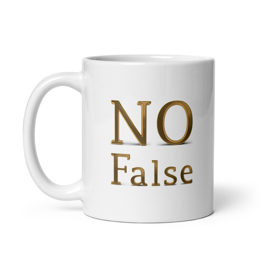 No False White Glossy Mug - 11oz