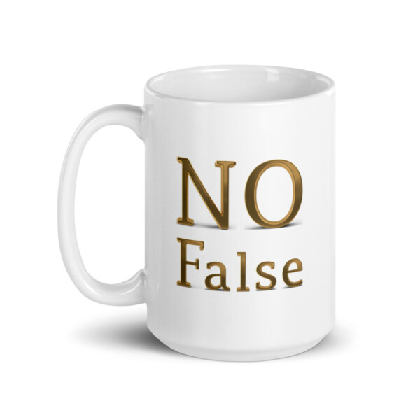 No False White Glossy Mug - 15oz