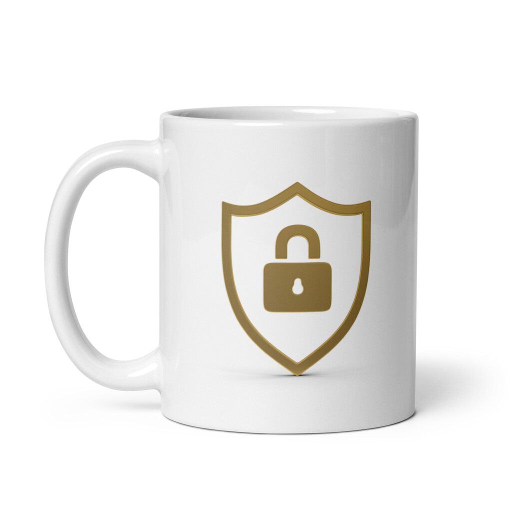 Security Symbol White Glossy Mug - 11oz