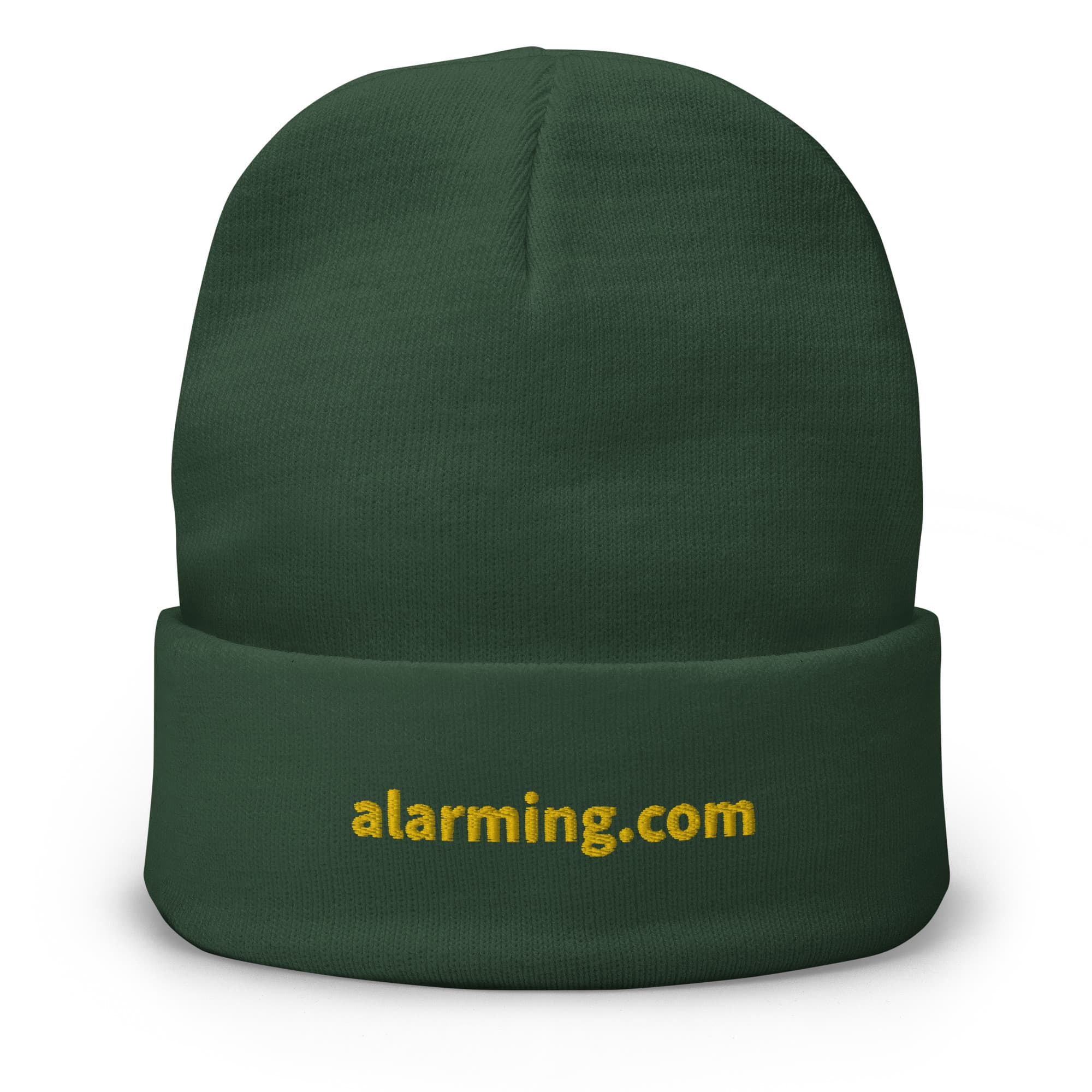 alarming.com Embroidered Beanie - Dark green
