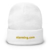 alarming.com Embroidered Beanie - White