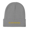 My Job is Alarming Embroidered Beanie - Gray