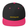 alarming.com Snapback Cap - Black/ Neon Pink