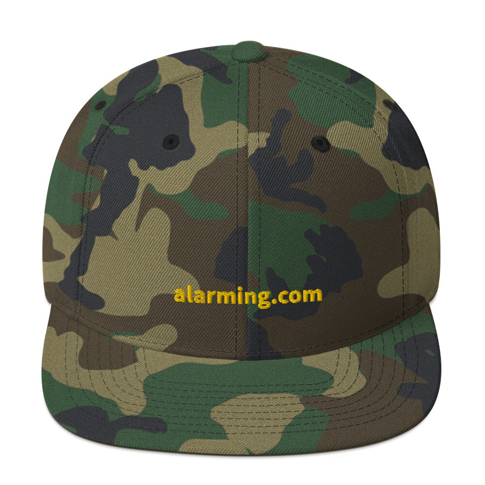 alarming.com Snapback Cap - Green Camo