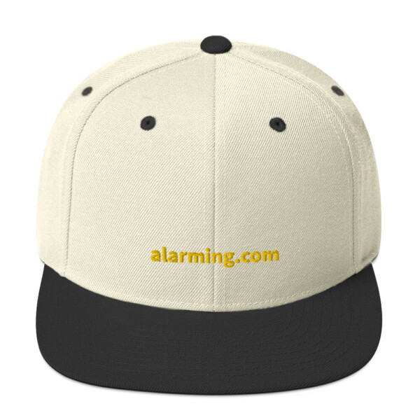alarming.com Snapback Cap - Natural/ Black